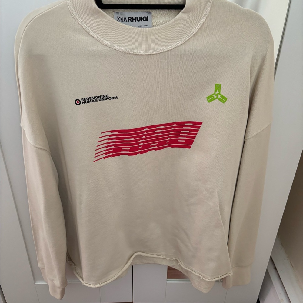 Rhude x zara beige sweatshirt